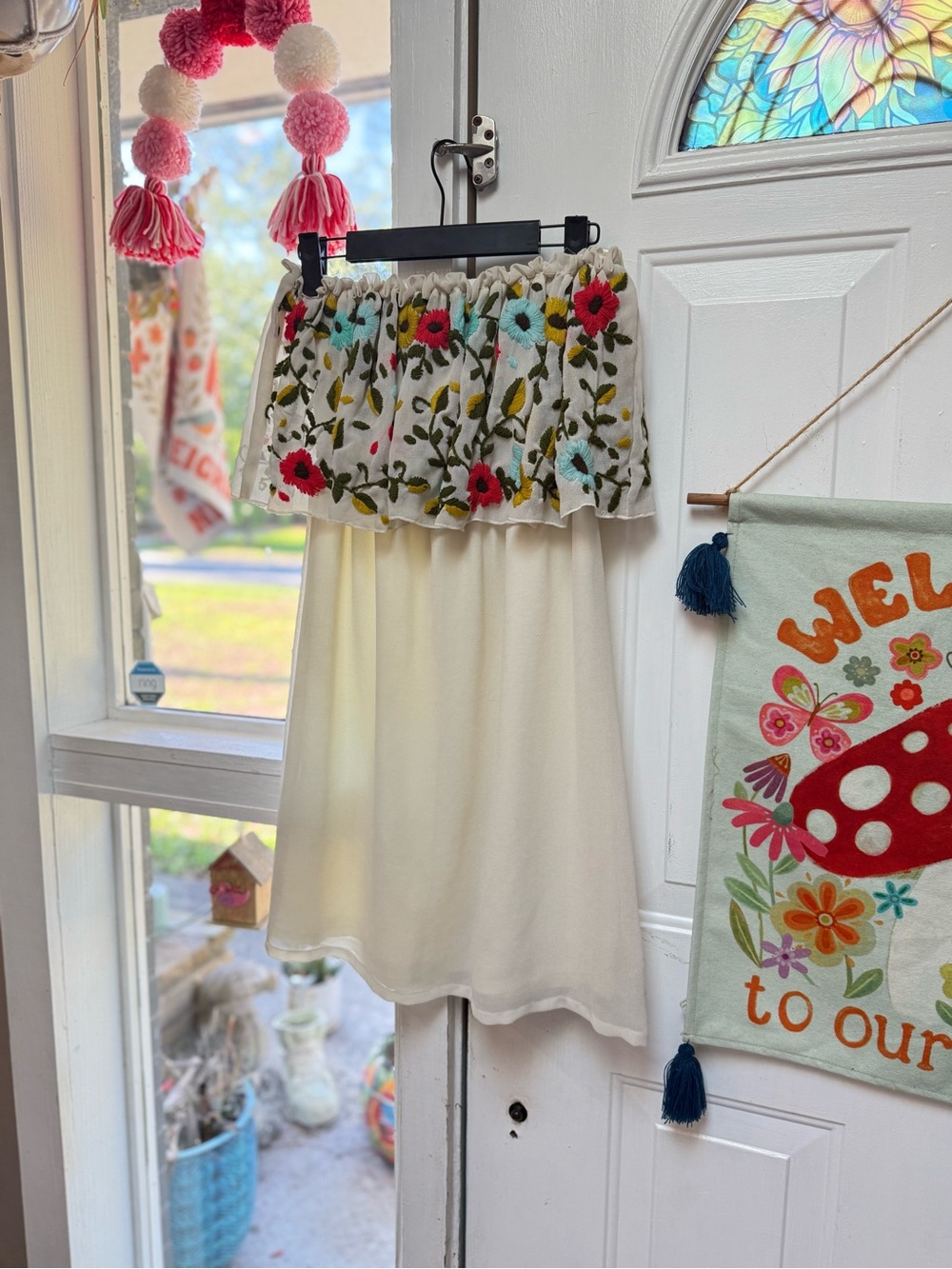Judith March Floral Embroidered Ruffle Dress Size Small!